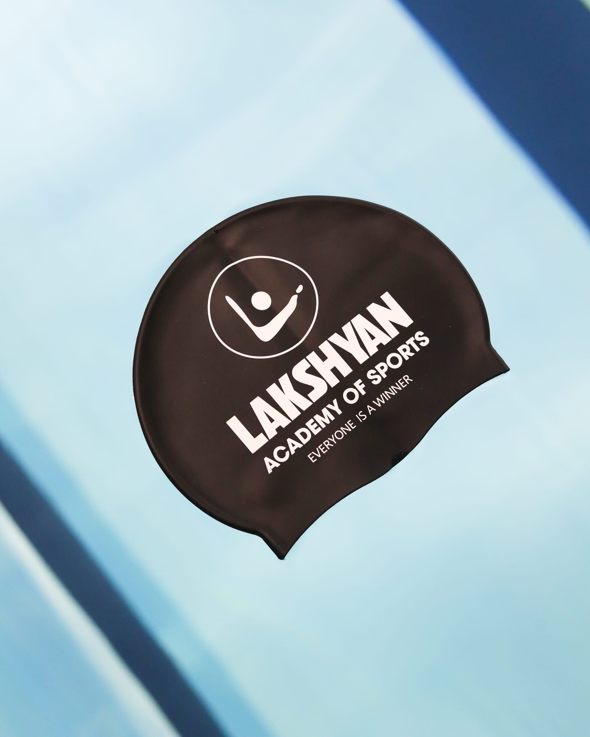 A Lakshyan swim cap