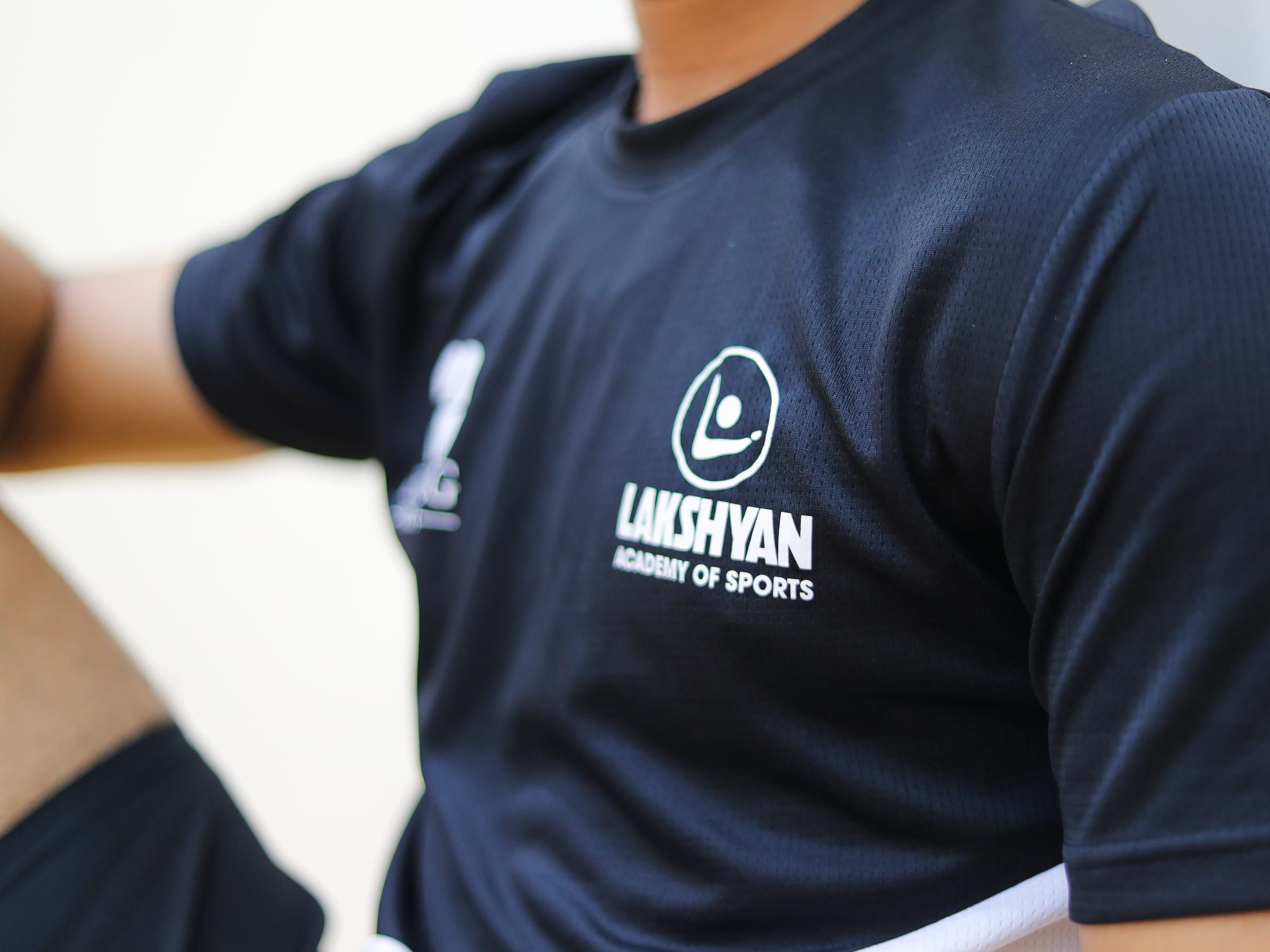 The Lakshyan Academy of Sports training shirt